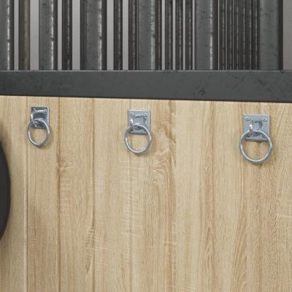 Inele de prindere cu plăci, 3 buc., argintiu, oțel GartenMobel Dekor