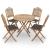 Set mobilier de exterior pliabil, cu perne, 5 piese, bambus GartenMobel Dekor
