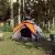 Cort camping cupolă 4 persoane, gri/portocaliu, setare rapidă GartenMobel Dekor