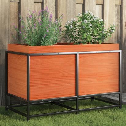 Jardinieră de grădină, maro ceruit, 80x40x50 cm, lemn masiv pin GartenMobel Dekor