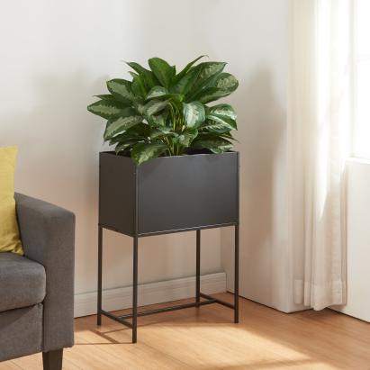 Suport plante Porsgrunn 70x50x30cm metal negru [en.casa] HausGarden Leisure