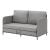 Canapea Soini 78x125x67cm extensibila gri deschis [en.casa] HausGarden Leisure