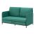 Canapea Soini 78x125x67cm extensibila verde [en.casa] HausGarden Leisure