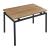 Masa bucatarie Hemnes 100x60x75cm efect lemn stejar negru [en.casa] HausGarden Leisure