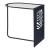 Masuta Ulvik 50x50x35cm metal sticla negru [en.casa] HausGarden Leisure