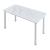 Masa bucatarie Tammela 120x60x75cm alb marmorat [en.casa] HausGarden Leisure