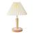 Lampa de masa, en.casa, PXQD-0008 Sittingbourne, 35 cm, 1 x E14, max. 40W, lemn, metal, poliester, efect lemn, alb, crem deschis HausGarden Leisure