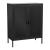 Comoda, en.casa, PXSL-0163 Falkoping, 101,5 x 80 x 40 cm, otel, metal, negru, cu 2 usi si 2 rafturi HausGarden Leisure