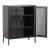 Comoda, en.casa, PXSL-0163 Falkoping, 101,5 x 80 x 40 cm, otel, metal, negru, cu 2 usi si 2 rafturi HausGarden Leisure