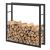 Kaminholzregal Täby Stahl 100x25x100cm Schwarz [en.casa] HausGarden Leisure