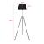 Lampa de podea Livingston 150 cm 1 x E27 max 20W metal textil negru argintiu [lux.pro] HausGarden Leisure