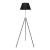 Lampa de podea Livingston 150 cm 1 x E27 max 20W metal textil negru argintiu [lux.pro] HausGarden Leisure