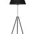 Lampa de podea Livingston 150 cm 1 x E27 max 20W metal textil negru argintiu [lux.pro] HausGarden Leisure