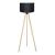 Lampa de podea Newport 140 cm 1 x E27 mdf textil 20 W natur negru [lux.pro] HausGarden Leisure