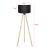 Lampa de podea Newport 140 cm 1 x E27 mdf textil 20 W natur negru [lux.pro] HausGarden Leisure