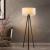 Lampa de podea Newport 140 cm 1 x E27 mdf textil 20 W maro crem [lux.pro] HausGarden Leisure