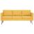 Set de canapele, 2 piese, galben, material textil GartenMobel Dekor