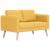 Set de canapele, 2 piese, galben, material textil GartenMobel Dekor