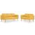 Set de canapele, 2 piese, galben, material textil GartenMobel Dekor
