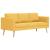 Canapea cu 3 locuri, galben, material textil GartenMobel Dekor