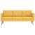 Canapea cu 3 locuri, galben, material textil GartenMobel Dekor