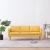 Canapea cu 3 locuri, galben, material textil GartenMobel Dekor