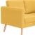 Canapea cu 3 locuri, galben, material textil GartenMobel Dekor