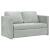 Canapea extensibilă de podea 2 în 1, gri, 122x204x55 cm catifea GartenMobel Dekor
