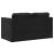 Canapea extensibilă 2 în 1, negru, 122x204x55 cm catifea GartenMobel Dekor