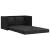 Canapea extensibilă 2 în 1, negru, 122x204x55 cm catifea GartenMobel Dekor