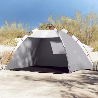 Cort camping 4 persoane gri impermeabil setare rapidă GartenMobel Dekor