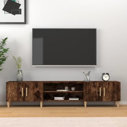 Comodă TV, stejar fumuriu, 180x31,5x40 cm, lemn prelucrat GartenMobel Dekor