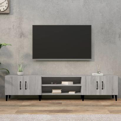 Comodă TV, gri sonoma, 180x31,5x40 cm, lemn prelucrat GartenMobel Dekor