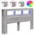 Tăblie de pat cu LED, gri sonoma, 160x18,5x103,5 cm, lemn GartenMobel Dekor