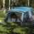 Cort de camping cu verandă 4 persoane, albastru, impermeabil GartenMobel Dekor