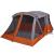 Cort camping cu verandă 4 persoane, gri/portocaliu, impermeabil GartenMobel Dekor