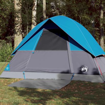 Cort de camping cupolă pentru 3 persoane, albastru, impermeabil GartenMobel Dekor