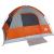 Cort de camping cupolă 3 persoane, gri/portocaliu, impermeabil GartenMobel Dekor