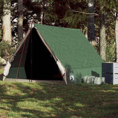 Cort de camping cu cadru A, 2 persoane, verde, impermeabil GartenMobel Dekor