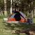 Cort de camping pentru 2 persoane, gri/portocaliu, impermeabil GartenMobel Dekor