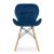 Set 4 scaune stil scandinav, Artool, Lago, catifea, lemn, bleumarin, 48x52.5x74 cm GartenVIP DiyLine