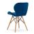 Set 4 scaune stil scandinav, Artool, Lago, catifea, lemn, bleumarin, 48x52.5x74 cm GartenVIP DiyLine