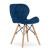 Set 4 scaune stil scandinav, Artool, Lago, catifea, lemn, bleumarin, 48x52.5x74 cm GartenVIP DiyLine