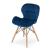 Set 4 scaune stil scandinav, Artool, Lago, catifea, lemn, bleumarin, 48x52.5x74 cm GartenVIP DiyLine