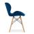 Set 4 scaune stil scandinav, Artool, Lago, catifea, lemn, bleumarin, 48x52.5x74 cm GartenVIP DiyLine