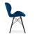 Set 4 scaune stil scandinav, Artool, Lago Velvet, catifea, lemn, bleumarin si negru, 47x52x73.5 cm GartenVIP DiyLine