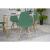 Set 4 scaune stil scandinav, Artool, Osaka, PP, lemn, verde, 46x54x81 cm GartenVIP DiyLine