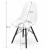 Set 4 scaune stil scandinav, Artool, Osaka, policarbonat, lemn, transparent si negru, 46x51.5x81 cm GartenVIP DiyLine