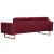 Canapea cu 3 locuri, bordo, material textil GartenMobel Dekor