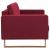 Canapea cu 3 locuri, bordo, material textil GartenMobel Dekor